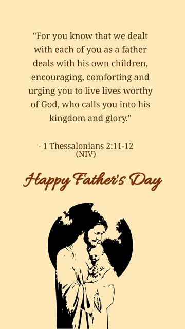 Free Father's Day Religious Quote Template to Edit Online