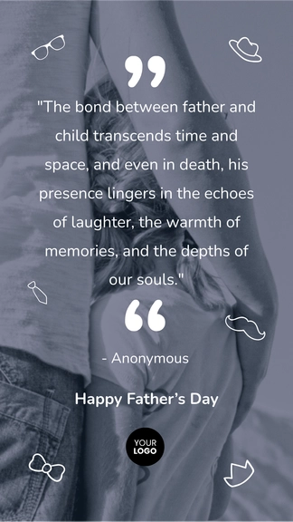 Free Father's Day Grief Quote Template to Edit Online