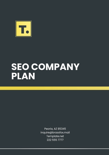 Free SEO Company Plan Template to Edit Online