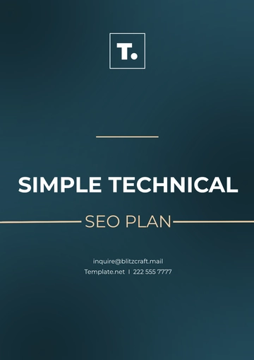 Free Simple Technical SEO Plan Template to Edit Online