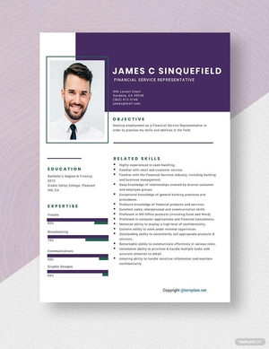 Financial Service Representative Resume