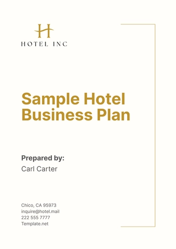Free Sample Hotel Business Plan Template to Edit Online