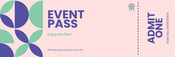 Free Geometric Tickets Template to Edit Online