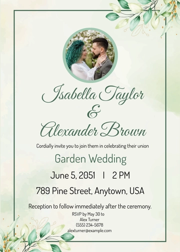 Free Romantic Garden Wedding Invitation Template to Edit Online Free Romantic Garden Wedding Invitation Template to Edit Online