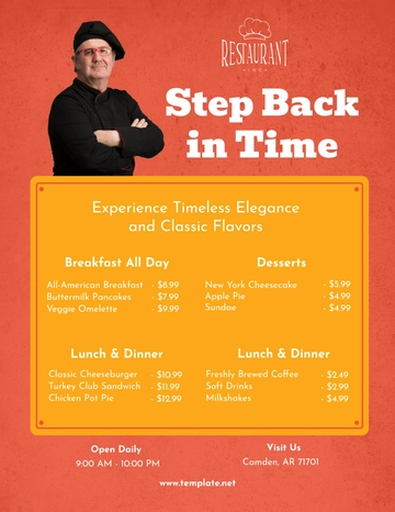 Free Restaurant Vintage Flyer Template to Edit Online