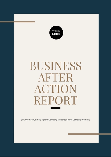 Free Business After Action Report Template to Edit Online
