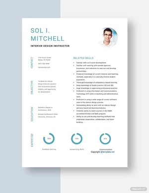 Interior Design Instructor Resume
