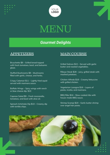 Free Corporate Menu Template to Edit Online