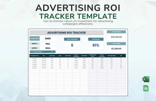 Advertising ROI Tracker Template