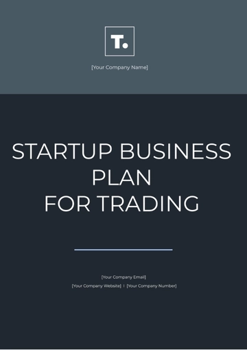 Free Startup Business Plan for Trading Template to Edit Online