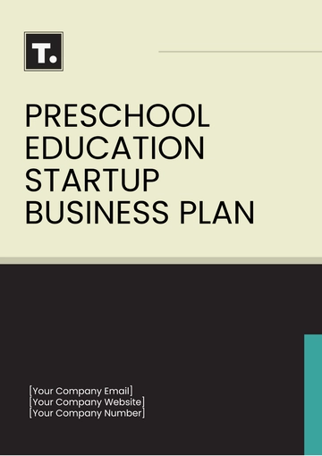 Free Preschool Education Startup Business Plan Template to Edit Online