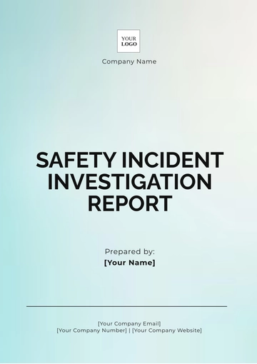 Free Safety Incident Investigation Report Template to Edit Online