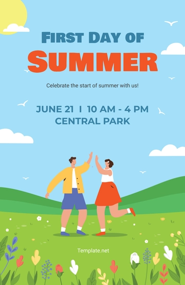 Free First Day of Summer Poster Template to Edit Online