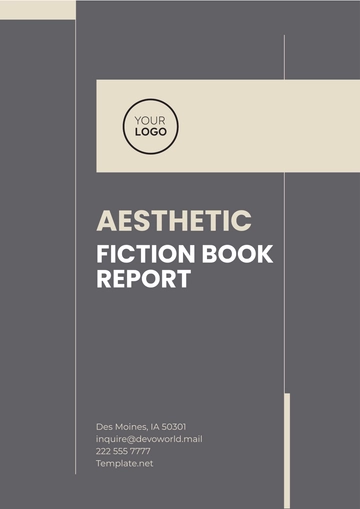 Free Aesthetic Fiction Book Report Template to Edit Online