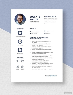 Gas Plant Operator Resume