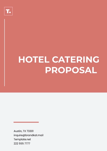 Free Hotel Catering Proposal Template to Edit Online