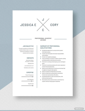 Professional Academic Advisor Resume