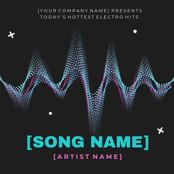 Free Electro Sound Album Cover Template to Edit Online