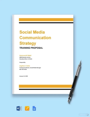 Social Media Training Proposal Template