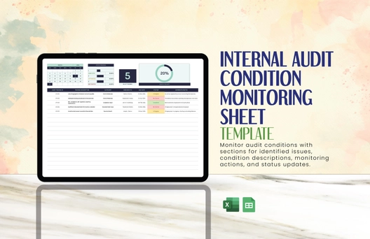 Internal Audit Condition Monitoring Sheet Template