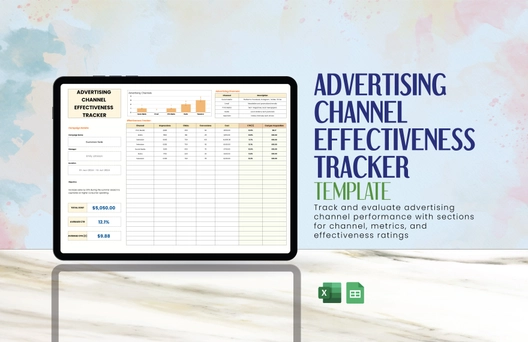 Advertising Channel Effectiveness Tracker Template