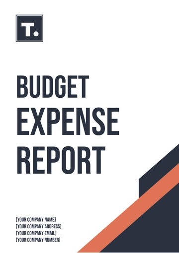 Free Budget Expense Report Template to Edit Online
