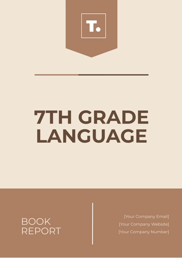 Free 7th Grade Language Book Report Template to Edit Online