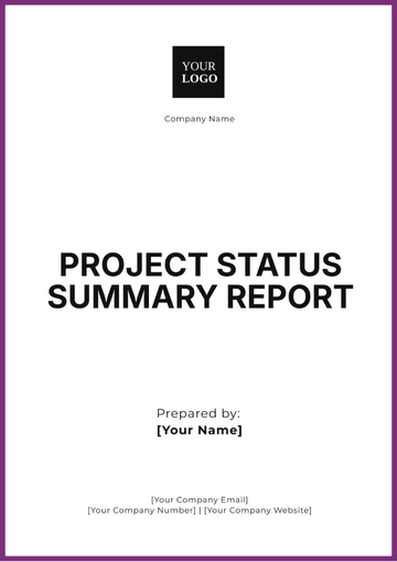 Free Project Status Summary Report Template to Edit Online