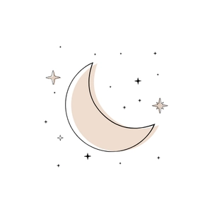 Free Minimal Moon Clipart to Edit Online