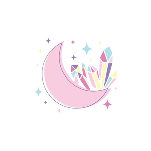 Free Crystal with Moon Clipart to Edit Online