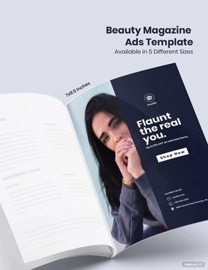 Fashion Beauty Magazine Ads Template
