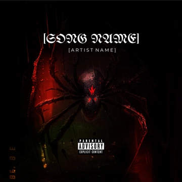 Free Black Widow Rock Album Cover Template to Edit Online