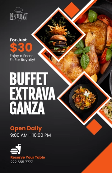 Free Restaurant Buffet Poster Template to Edit Online Free Restaurant Buffet Poster Template to Edit Online