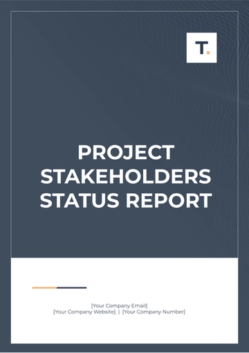 Free Project Stakeholders Status Report Template to Edit Online