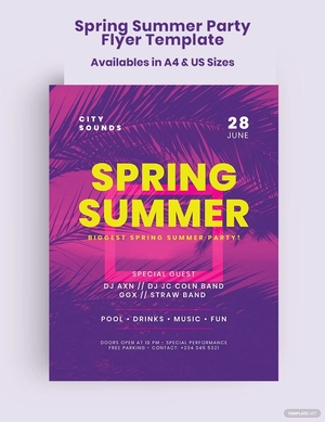 Spring Summer Party Flyer Template
