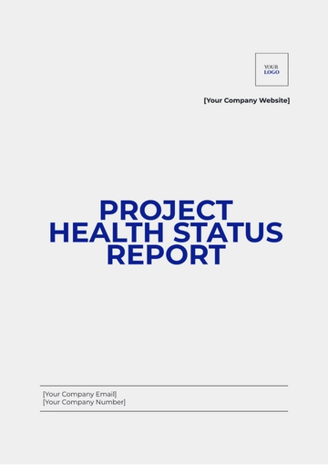 Free Project Health Status Report Template to Edit Online