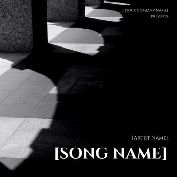 Free Silent Shadow Album Cover Art Template to Edit Online