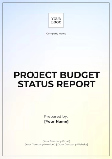 Free Project Budget Status Report Template to Edit Online