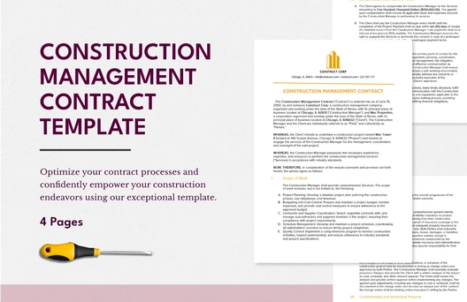 Construction Management Contract Template