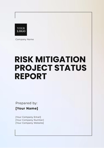 Free Risk Mitigation Project Status Report Template to Edit Online