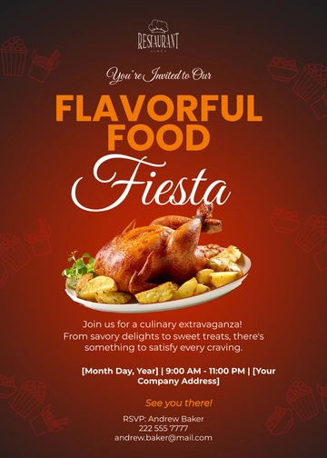 Free Restaurant Food Festival Invitation Template to Edit Online