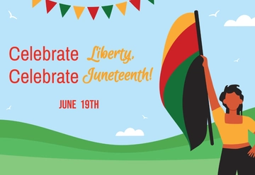 Free Juneteenth Yard Card Template to Edit Online
