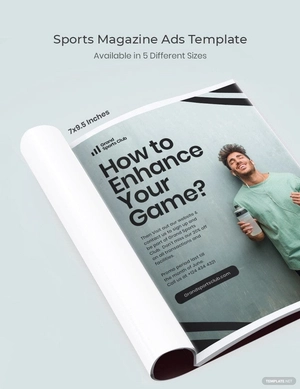 Sports Magazine Ads Template