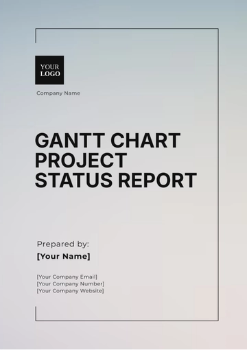 Free Gantt Chart Project Status Report Template to Edit Online