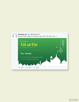 Eid Ul Fitr Twitter Post Template Eid Ul Fitr Twitter Post Template