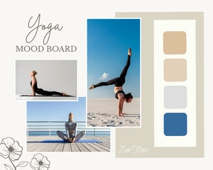 Free Yoga Mood Board Template to Edit Online