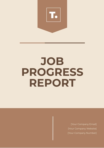 Free Job Progress Report Template to Edit Online