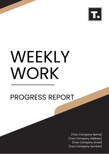Free Weekly Work Progress Report Template to Edit Online