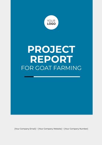 Free Project Report For Goat Farming Template to Edit Online