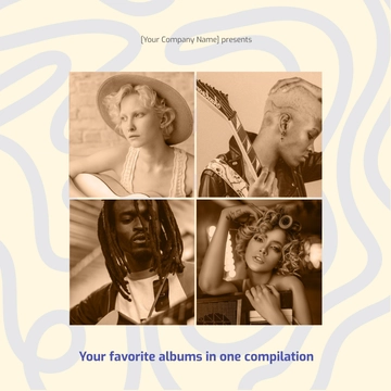 Free Collage Album Cover Template to Edit Online